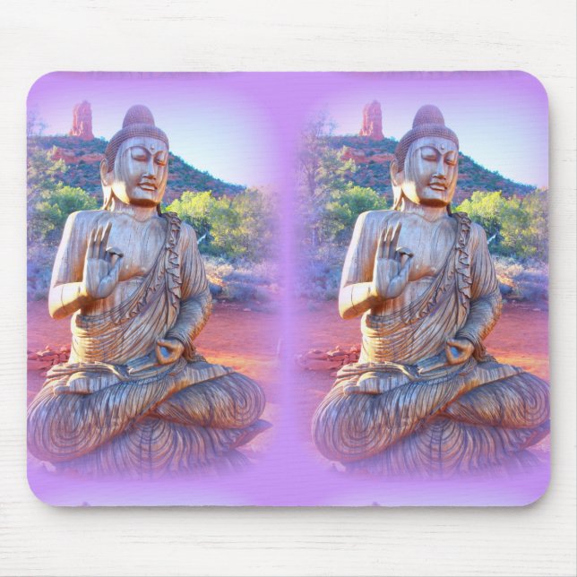 Lavendel-aura-Buddhas Mousepad (Vorne)