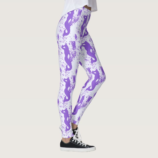 Lavendel aussieht Meerjungfrauen Leggings (Rechts)