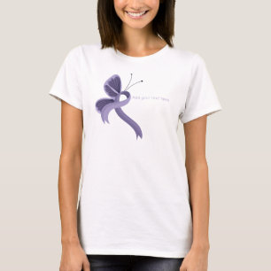 Lavendel Awareness Ribbon Butterfly T - Shirt