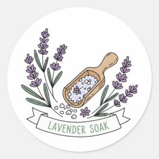 Lavendel-Bad Salz Etikett | Spa Runder Aufkleber