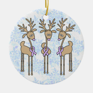 Lavendel-Band-Ren - General Cancer Keramik Ornament