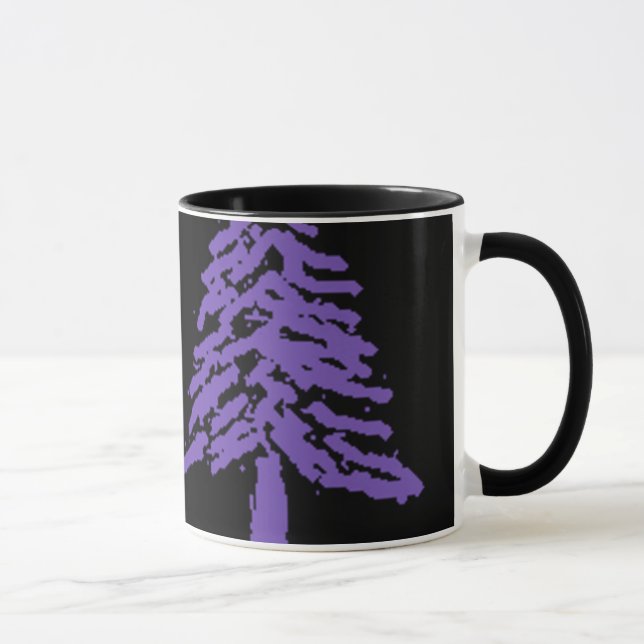 Lavendel-Baum-Gekritzel V4.0 Tasse (Rechts)