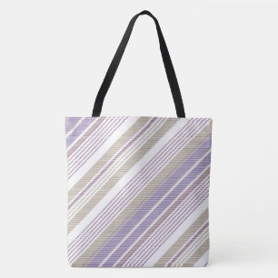 Lavendel/Beige/Tan Stripe Tasche