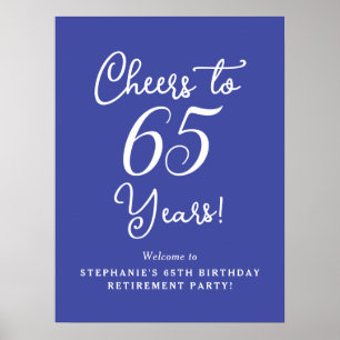 Lavendel bejubelt 65 Jahre Party für das Ruhestand Poster