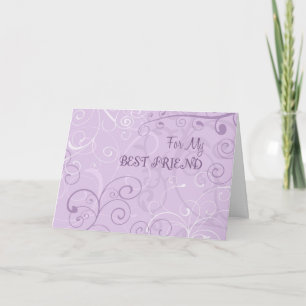 Lavendel Beste Freundin Danke Brautjungfer Karte