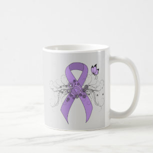 Lavendel-Bewusstseinsband mit Schmetterling Tasse