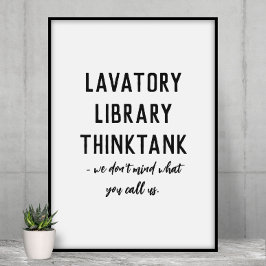 Lavendel, Bibliothek, Think Tank Funny Bad Poster