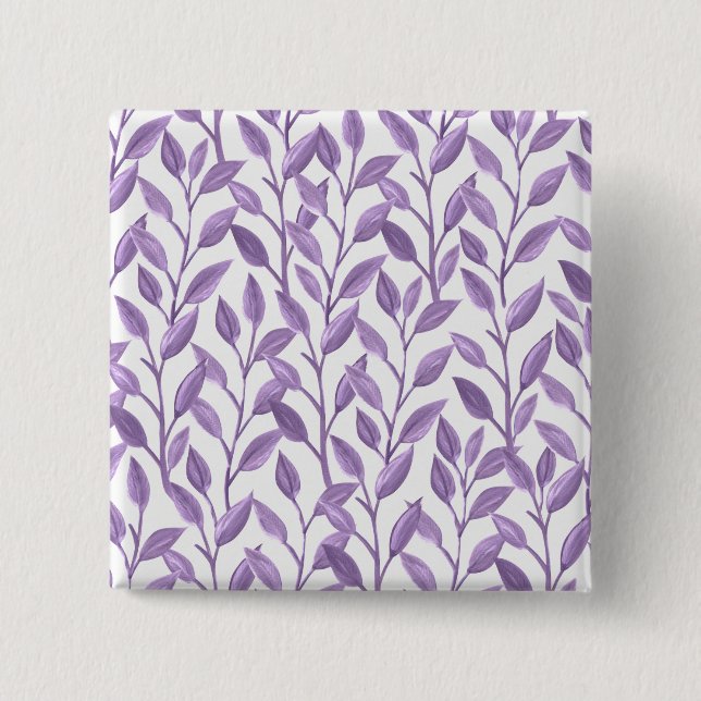 Lavendel-Blätter Button (Vorderseite)