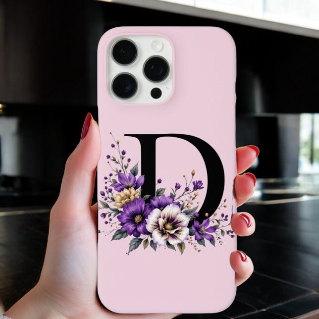 Lavendel Bloom: Mit Monogramm erste "D" Case-Mate iPhone Hülle (Von Creator hochgeladen)