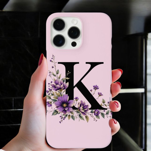 Lavendel Bloom: Mit Monogramm erste "K" Case-Mate iPhone Hülle (Von Creator hochgeladen)