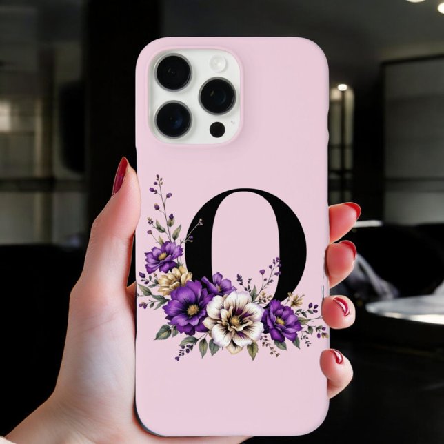 Lavendel Bloom: Mit Monogramm erste "O" Case-Mate iPhone Hülle (Von Creator hochgeladen)