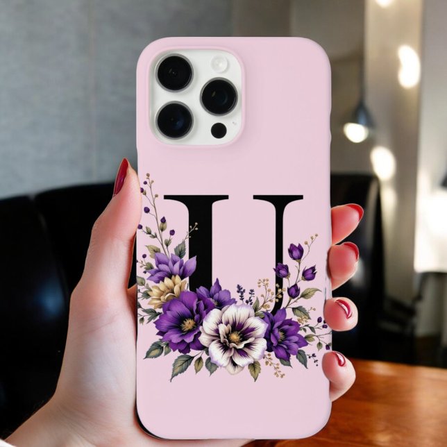 Lavendel Bloom: Mit Monogramm erste "U" Case-Mate iPhone Hülle (Von Creator hochgeladen)