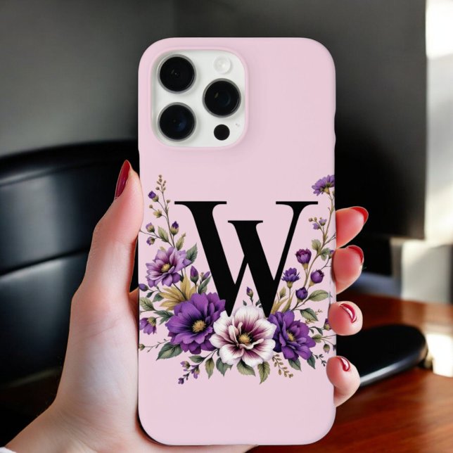 Lavendel Bloom: Mit Monogramm erste "W" Case-Mate iPhone Hülle (Von Creator hochgeladen)