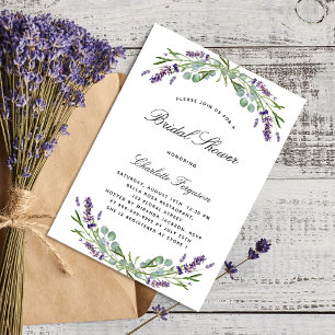 Lavendel Bloral eucalyptus Luxus-Brautparty Einladung