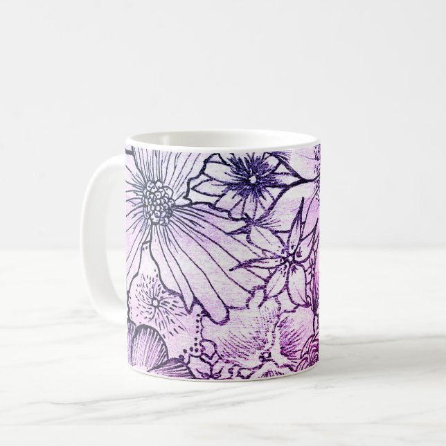 Lavendel Bloral Tasse (Vorderseite Links)