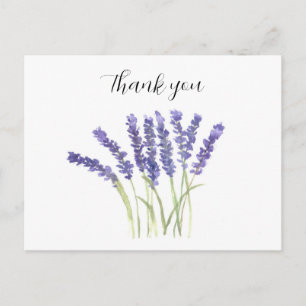 Lavendel Blume Aquarell Lila florale rustikale Postkarte