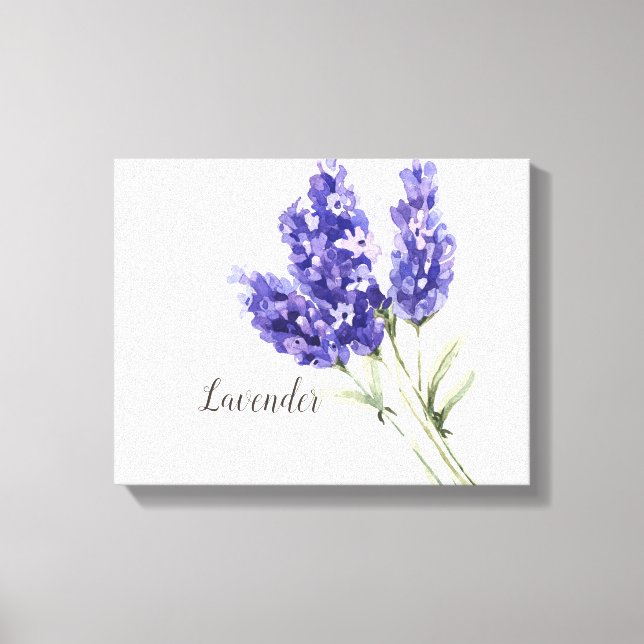 Lavendel Blume Aquarellbilder Leinwanddruck (Vorderseite)