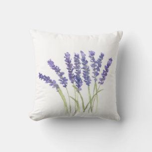 Lavendel Blume Aquarellkräuter lila Violett Kissen