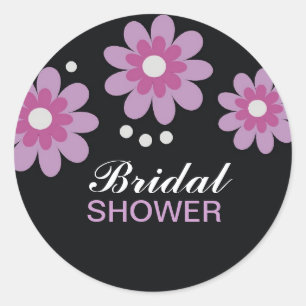 Lavendel Blume Brautparty Favoriten Siegel Runder Aufkleber