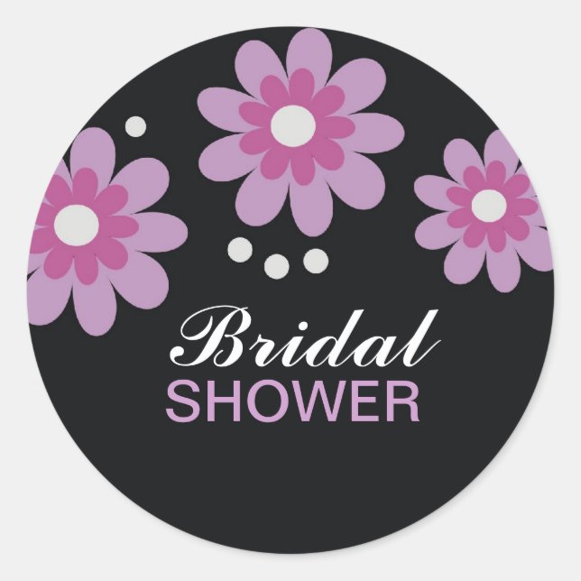 Lavendel Blume Brautparty Favoriten Siegel Runder Aufkleber (Vorderseite)