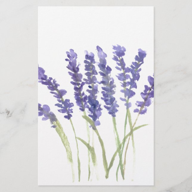 Lavendel-Blume Briefpapier (Vorderseite)