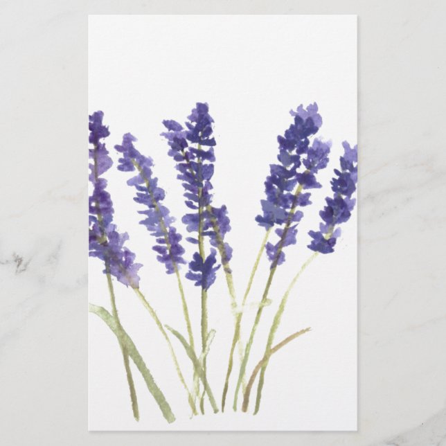 Lavendel-Blume Briefpapier (Vorderseite)