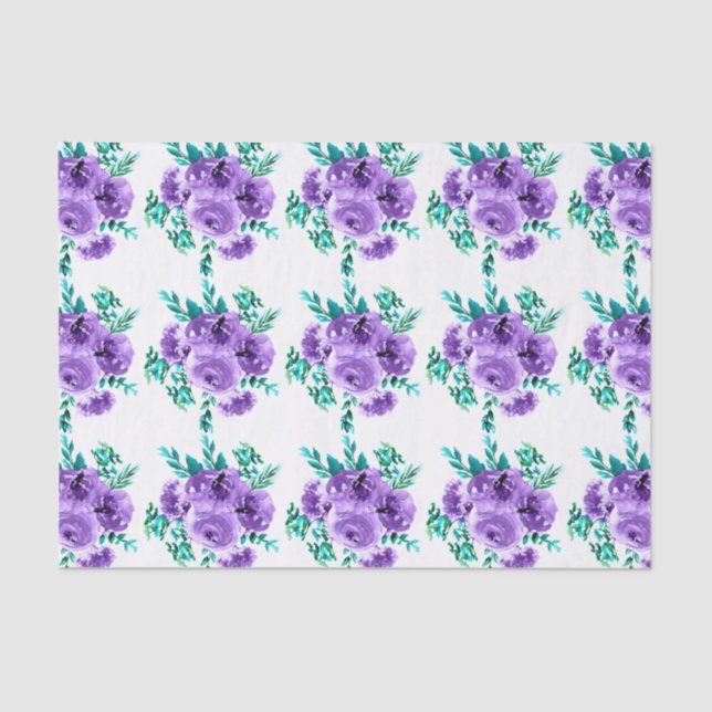 Lavendel-Blume Design Nahtloses Muster Seidenpapier (Vorderseite)