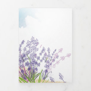 Lavendel-Blume Dreifach Gefaltete Urlaubskarte