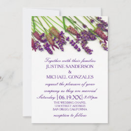 Lavendel-Blume - Einladung zur Hochzeit