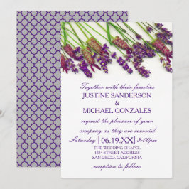 Lavendel-Blume - Einladung zur Hochzeit