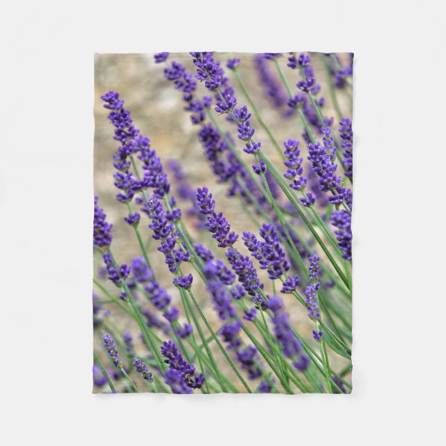 Lavendel-Blume Fleecedecke (Vorderseite)