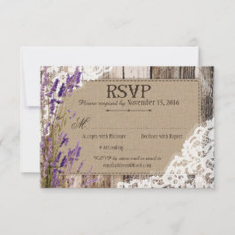 Lavendel-Blume Holzspitze RSVP-Karte RSVP Karte