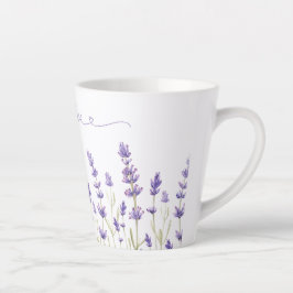 Lavendel Blume I Liebe Kaffee Latte Tasse