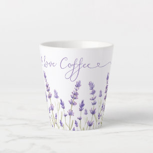 Lavendel Blume I Liebe Kaffee Latte Tasse