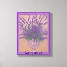 Lavendel Blume in der künstlerischen Leinwand Urne