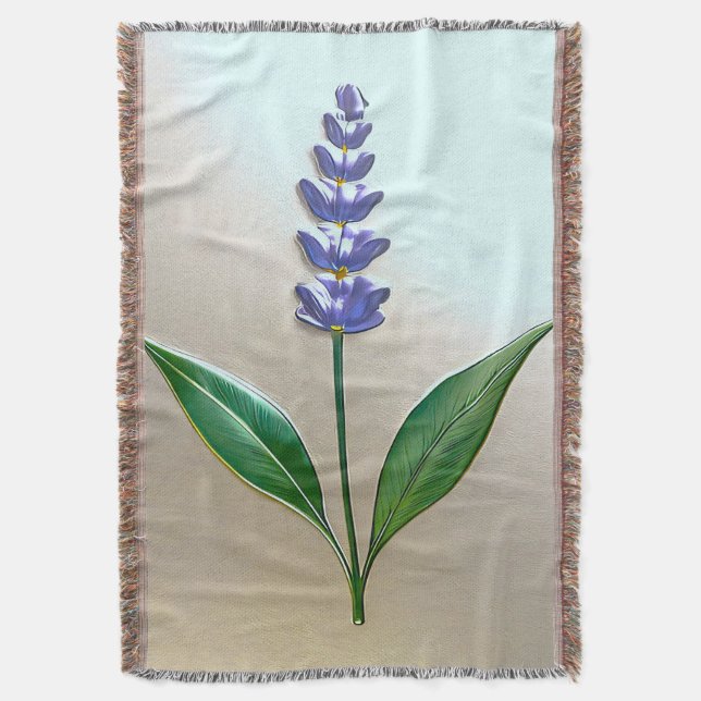 Lavendel Blume in glänzender Eleganz Decke (Vorderseite Vertikal)