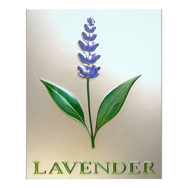 Lavendel Blume in glänzender Eleganz Fotodruck (Vorne)