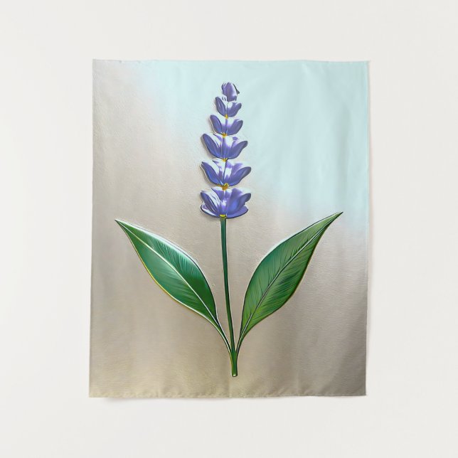 Lavendel Blume in glänzender Eleganz Wandteppich (Vorderseite)