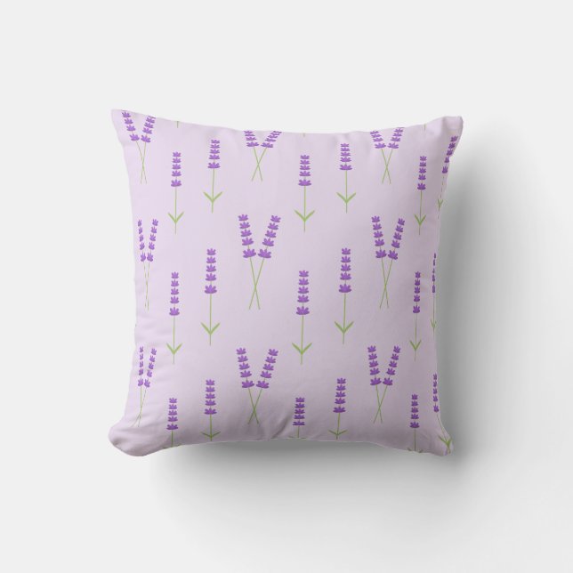 Lavendel Blume Kissen (Vorderseite)