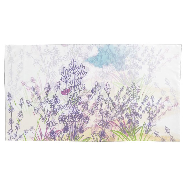 Lavendel-Blume Kissenbezug (Vorderseite)