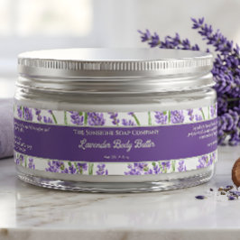 Lavendel Blume Kosmetik Jar Label