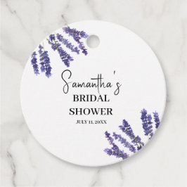 Lavendel Blume Lila Aquarellfarben-Brautparty Geschenkanhänger