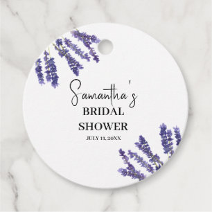 Lavendel Blume Lila Aquarellfarben-Brautparty Geschenkanhänger