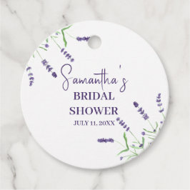 Lavendel Blume Lila Aquarellfarben-Brautparty Geschenkanhänger