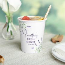 Lavendel Blume Lila Aquarellfarben-Brautparty