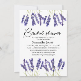 Lavendel Blume Lila Brautparty Einladung