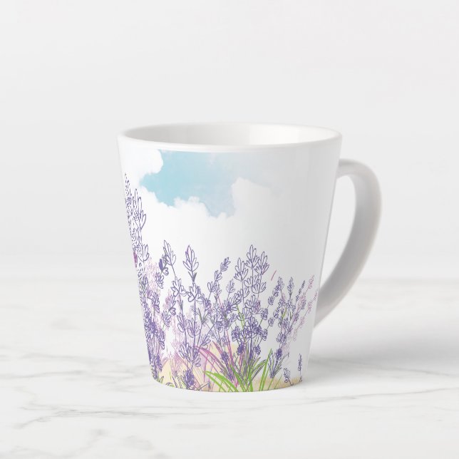 Lavendel-Blume Milchtasse (Rechte Ecke)