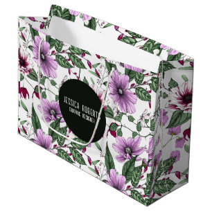Lavendel-Blume mit grünen Blätter nahtlos pattern Große Geschenktüte