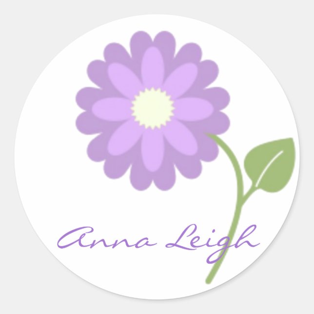 Lavendel Blume Personalisiert Stickers (Vorderseite)