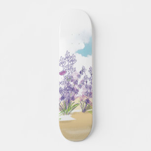 Lavendel-Blume Skateboard